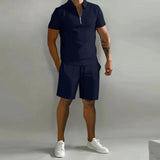 Laurenz - Men Luxury Polo And Shorts Set Summer
