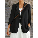 Magdara - Linen Relaxed Women Blazer