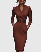 Clarivelle - Elegant Midi Dress