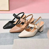 Clairenne – Slingback Mary Jane Block Heel