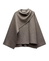 Arivella - Womens Asymmetric Wool Poncho