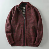 Men's knitted waistcoat – zip fastening at the front
