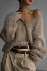 Fluffy Oversized Cardigan | Soft Knit | Cozy & Stylish