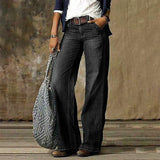 Women’s Jeans - High Waist Denim Wide Leg Trousers