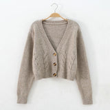 Elenora – Women’s Short Cable Knit Cardigan