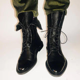 Velynn – Women Lace Up Leather Ankle Boots