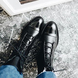 Velynn – Women Lace Up Leather Ankle Boots