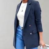 Stacey - Elegant Long Blazer Double Button