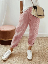 Nina | Women’s Relax Pants | Striped Cotton