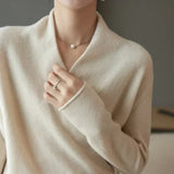 Caeloria - Women Cashmere Blend Wrap Sweater