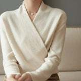 Caeloria - Women Cashmere Blend Wrap Sweater