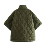 Kelira – Women’s Army Green Zip Quilted Jacket
