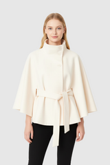 Elowen – Women’s Wool Coat with High Collar