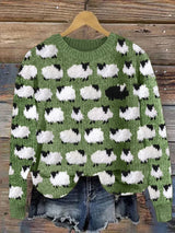 Ismeria – Women’s Retro Knitted Sweater in Sheep Wool