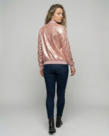 Almira - Shiny Womens Bomber Jacket With Zip