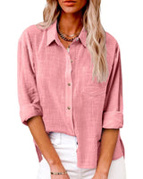 Clarissa - Womens Loose Shirt Long Sleeve