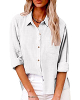 Clarissa - Womens Loose Shirt Long Sleeve