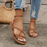 Chlovera – Ankle Strap Flat Sandals