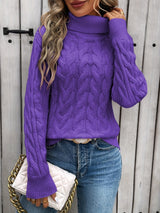 Avalyne – Women’s Cable Knit Turtleneck Jumper