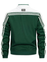 Men’s Bomber Jacket – Baseball Collar with Striped Sleeves