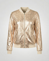 Almira - Shiny Womens Bomber Jacket With Zip