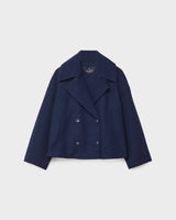 Mirella – Wool Blend Double-Breasted Short Coat for Women