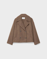 Mirella – Wool Blend Double-Breasted Short Coat for Women