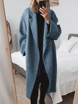 Alenia – Oversized Wool Blend Long Coat for Women