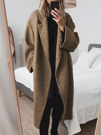 Alenia – Oversized Wool Blend Long Coat for Women