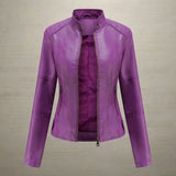 Valery – Classic Faux Leather Jacket for Women