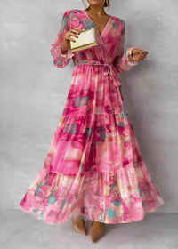 Olieana – Womens Floral Long Sleeve Maxi Dress