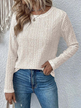 Isadora – Women’s Eyelet Lace Long Sleeve Blouse