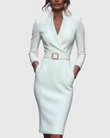 Clarivelle - Elegant Midi Dress