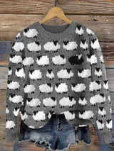 Ismeria – Women’s Retro Knitted Sweater in Sheep Wool