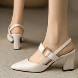 Clairenne – Slingback Mary Jane Block Heel