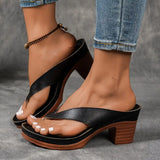 Clarine – Elegant Low Heel Flip Flop Sandals Women