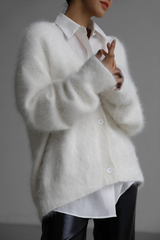 Fluffy Oversized Cardigan | Soft Knit | Cozy & Stylish