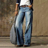 Women’s Jeans - High Waist Denim Wide Leg Trousers