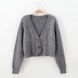 Elenora – Women’s Short Cable Knit Cardigan