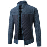 Garrick – Quilted Zip Sweater Jacket with Knit Sleeves for Men