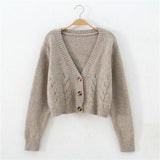 Elenora – Women’s Short Cable Knit Cardigan