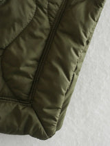 Kelira – Women’s Army Green Zip Quilted Jacket