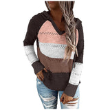 Solenne – Women’s Boho Knit Hoodie with V-Neck