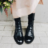Velynn – Women Lace Up Leather Ankle Boots