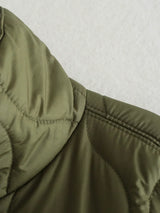 Kelira – Women’s Army Green Zip Quilted Jacket