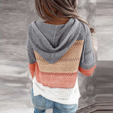 Solenne – Women’s Boho Knit Hoodie with V-Neck