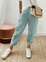 Nina | Women’s Relax Pants | Striped Cotton