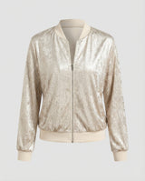 Almira - Shiny Womens Bomber Jacket With Zip