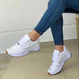 Elenor – Women’s Low Top White Lace Up Trainers