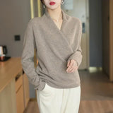 Caeloria - Women Cashmere Blend Wrap Sweater